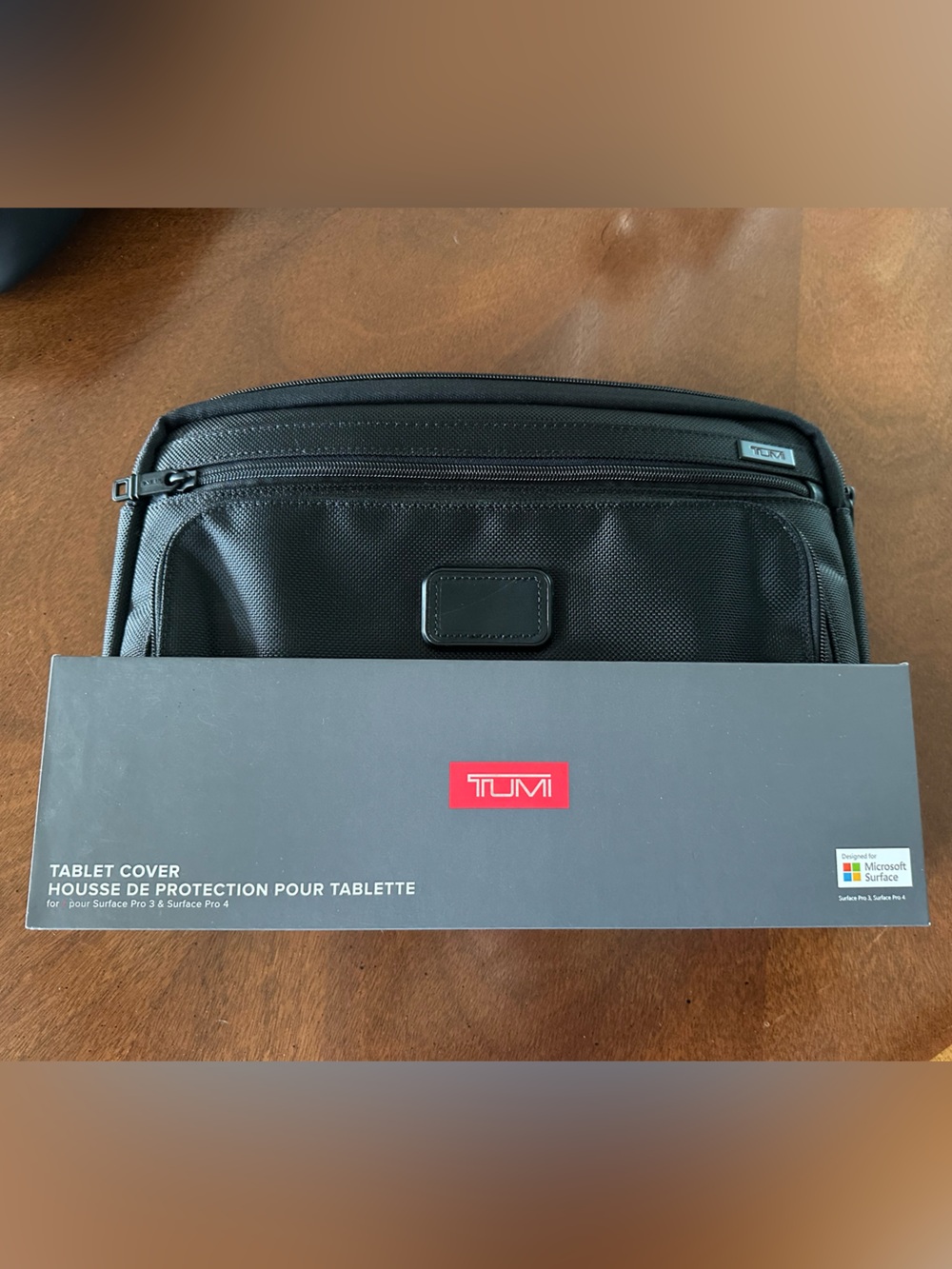 Tumi Black Laptop/Tablet Sleeve with Front Zip Pocket